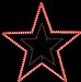 Christmas Outdoor Rope Light Star, 102X100 cm, chasing animated effect from In to Out
