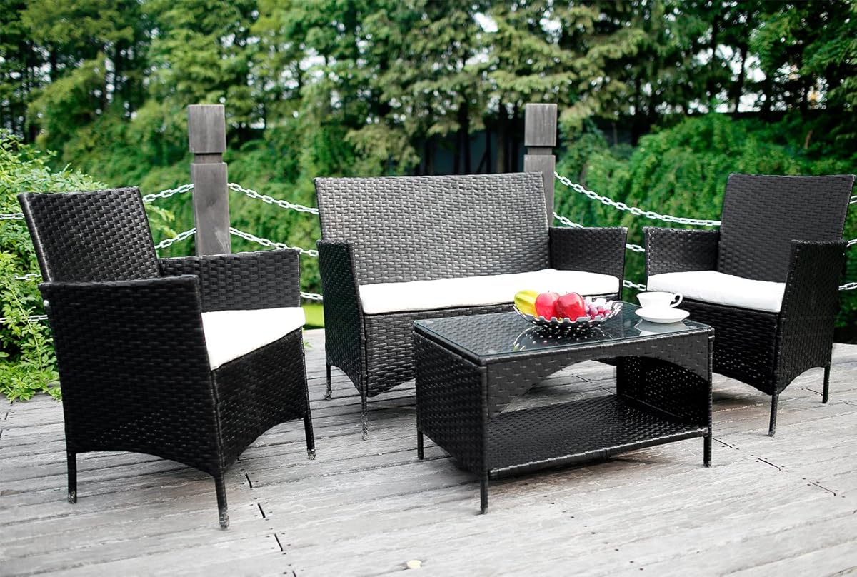 Patio Glider Outdoor Glider Bench Nightcore Rattan Outdoor Glider