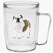 Bull Dog 18 oz Insulated Coffee Mug, Clear