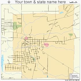 Huge Street & Road Map of Abita Springs, Louisiana LA - Printed poster size wall atlas of your home