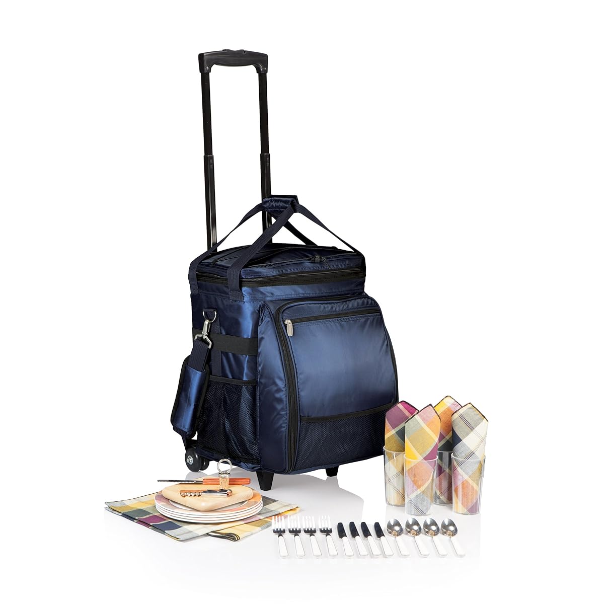 Picnic Time Avalanche Deluxe Picnic Cooler on Wheels with Picnic