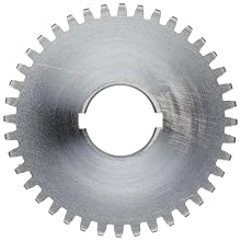 Boston Gear GA21 Plain Change Gear, 14.5 Degree Pressure Angle, 20 Pitch, 0.625" Bore, 21 Teeth, Steel