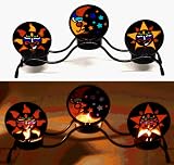 3 Piece Celestial (Sun, Moon, and Stars) Tealight Candle Holder - 4.63 x 9.5 (Candleholder)
