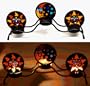 3 Piece Celestial (Sun, Moon, and Stars) Tealight Candle Holder - 4.63" x 9.5" (Candleholder)