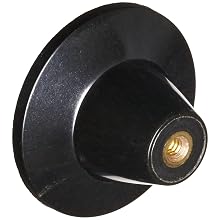 DimcoGray Black Phenolic Push-Pull Knob Female, Brass Insert: 10-24" Thread x 5/16" Depth, 1-13/16" Diameter x 1-3/16" Height x 5/8" Hub Dia x 7/8" Hub Length (Pack of 10)