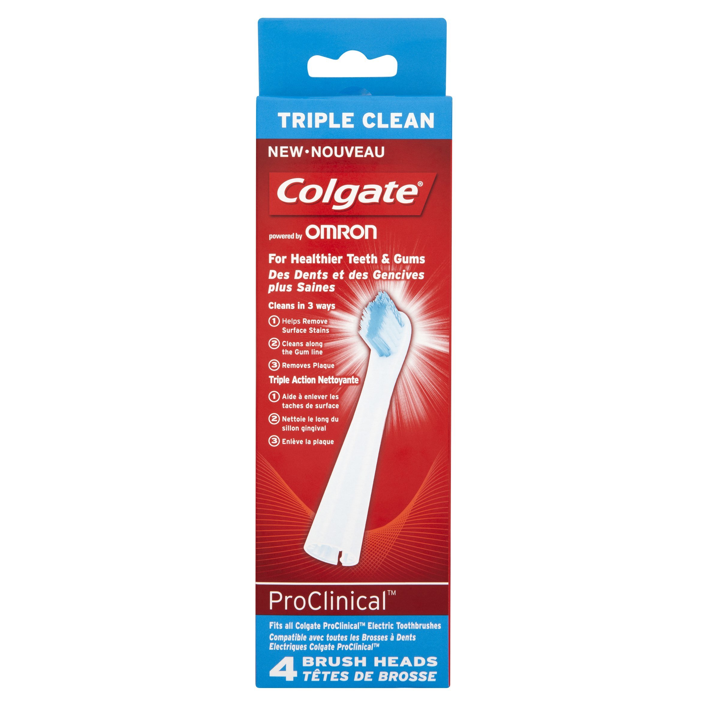 Colgate ProClinical Triple Clean Replacement Electric Toothbrush Heads