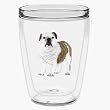 Bull Dog 16 oz Insulated Beverage Tumbler, Clear
