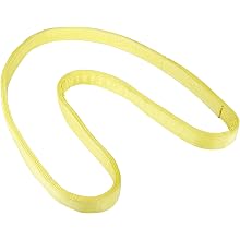 Mazzella EN4 Nylon Web Sling, Endless, Yellow, 4 Ply, Vertical Load Capacity