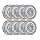 VXB 608 ZZ Skateboard Bearings, Double Shielded, Silver (Pack of 8)