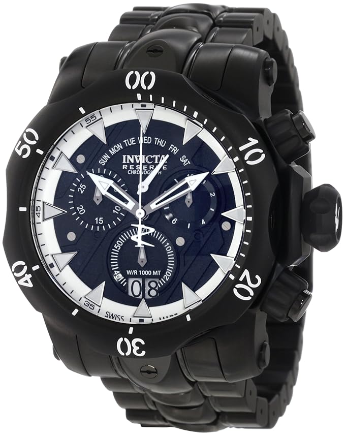 Amazon.com: Invicta Men's 1600BBB Venom Reserve Chronograph Black ...