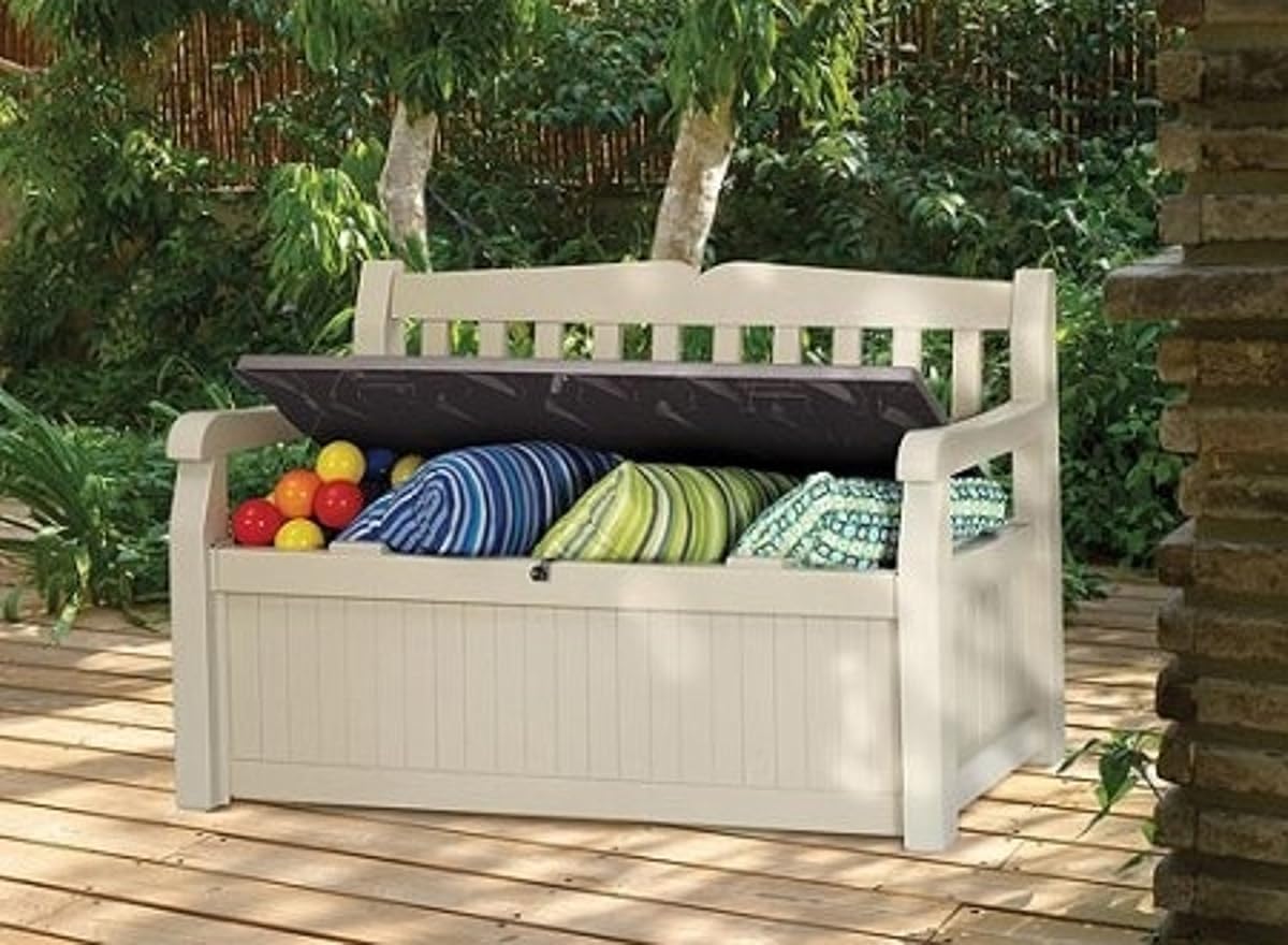 Outdoor Resin All Weather Plastic Seating & Storage Bench