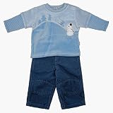 Le Top blue velour top w/snowman & coordinating pant