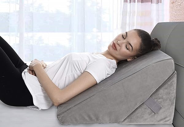 Bed Wedge Pillow Adjustable 9 12 Inch Folding Memory Foam