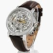 Auguste Galan MECCANIX HSTS Mens Mechanical "Skeleton" Watch with Brown Strap. Model: AG-0818