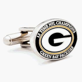 12 Time NFL Champion Green Bay Packers Executive Cufflinks w/Jewelry Box
