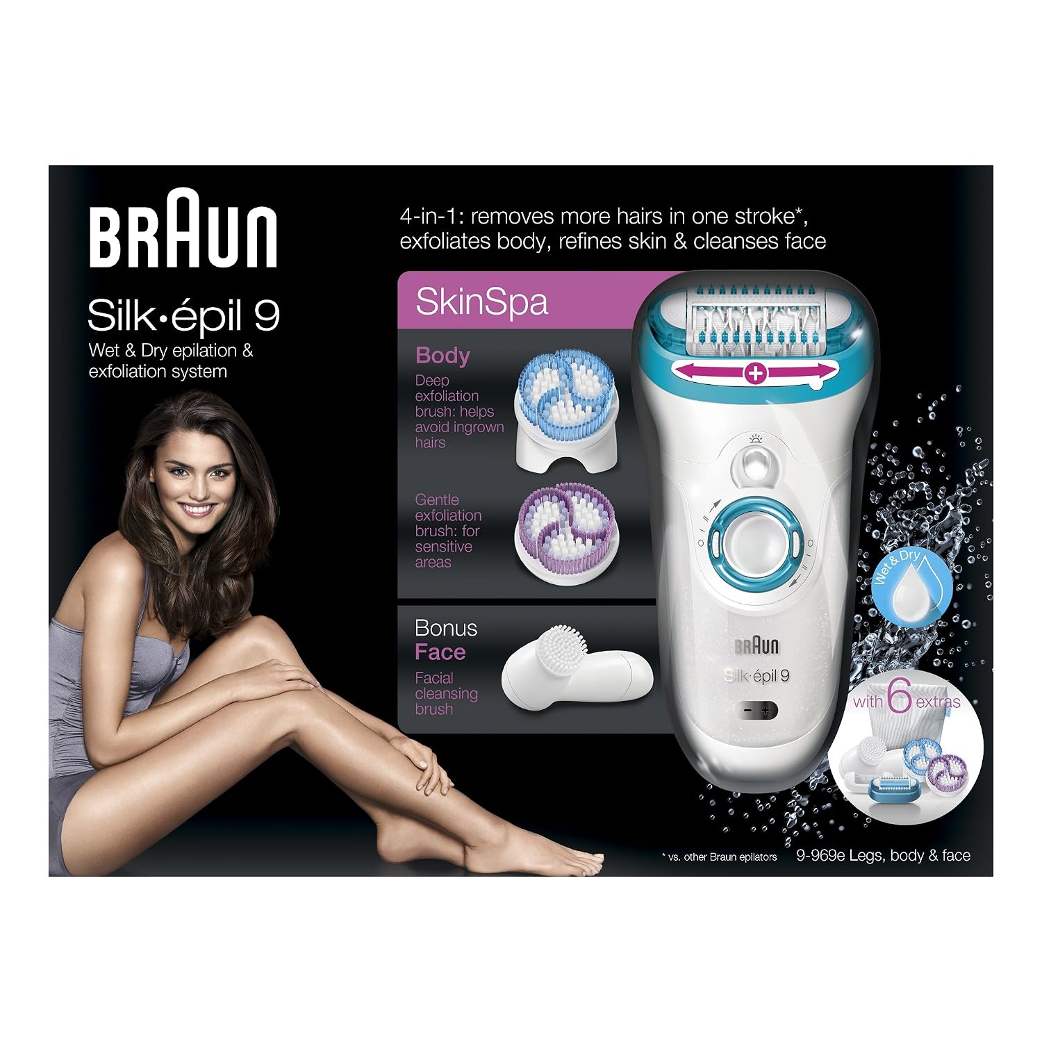 Braun Silk-Epil 9 SkinSpa 9-969 Wet & Dry