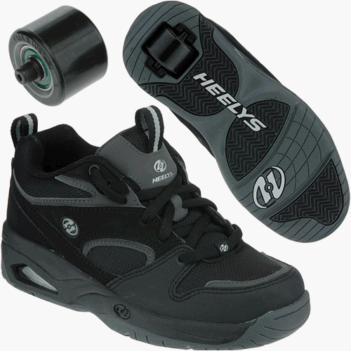 Heelys Streak Rollershoe (Black/Charcoal/Silver) #7170