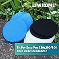LTWHOME Value Pack of Carbon Filters, Corase Filters and Fine Filters Set Fit for Eheim Ecco Pro 130/200/300 Ecco 2232/2234/2236