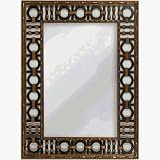 Graphics International MR132 Dark Brown And Gold Toned Open Linked Wall Mirror