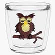 Owl 12 oz Double-Old-Fashioned Insulated Beverage Tumbler, Clear