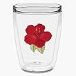 Hibiscus 16 oz Insulated Beverage Tumbler, Clear