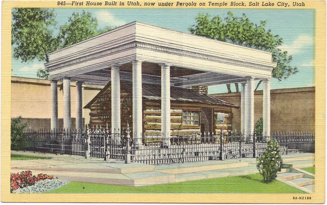 Amazon.com : 1940s Vintage Postcard - First House Built in Utah ...