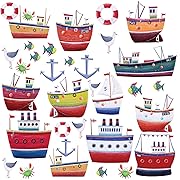 RoomMates RMK1134SCS Ship Shape Peel & Stick Wall Decals 34 Count