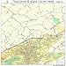 Huge Street & Road Map of Bristol, Virginia VA - Printed poster size wall atlas of your home town