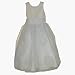 US Angels Sleeveless White Satin and Organza Dress (size 6X)