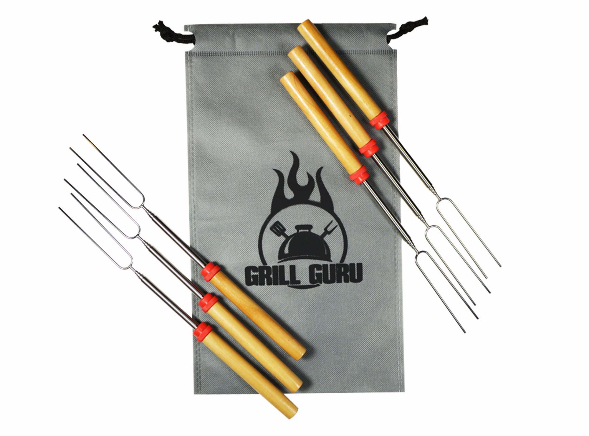 Marshmallow Roasting SticksSix Reusable Stainless Steel Hot Dog