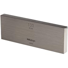 Mitutoyo Steel Rectangular Gage Block Set, ASME Grade AS-2, 25 - 100 mm Length (47 Blocks)