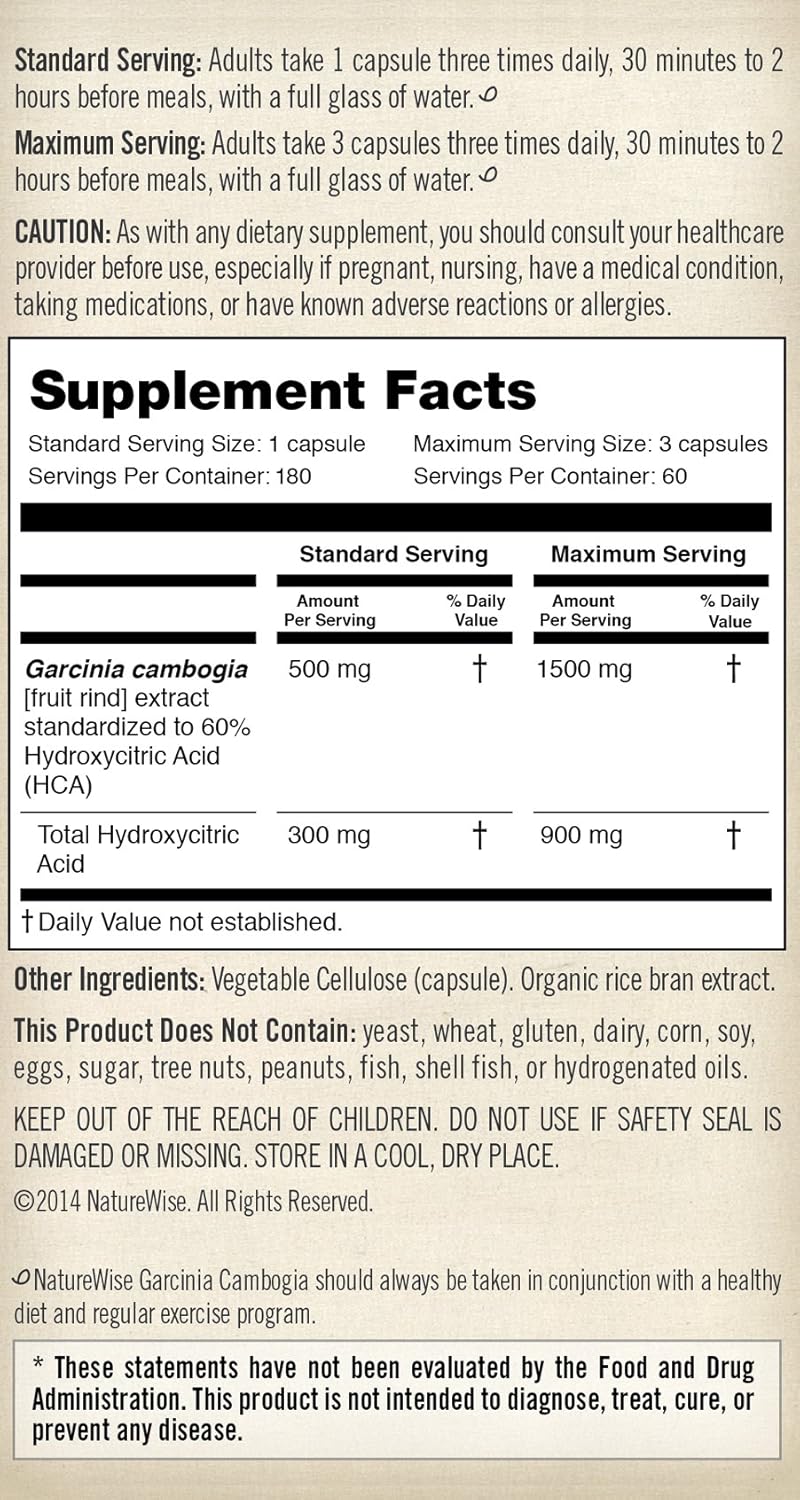 Bán thuốc giảm cân NatureWise Garcinia Cambogia Extract Natural Appetite Suppressant - 7