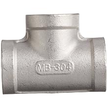 Stainless Steel 304 Cast Pipe Fitting, Tee, Class 150, NPT Female