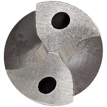 Cleveland 2580 High Speed Steel Regular Length Drill Bit, Low Helix, Coolant Through, Black Oxide, Round Shank, 118 Degree Conventional Point