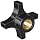 DimcoGray Black Phenolic 4 Prong Knob Female, Brass Insert 1/2-13" x 5/8" Depth, 2-1/4" Diameter x 1-1/8" Height x 1" Hub Dia, 9/16" Hub Length (Pack of 10)