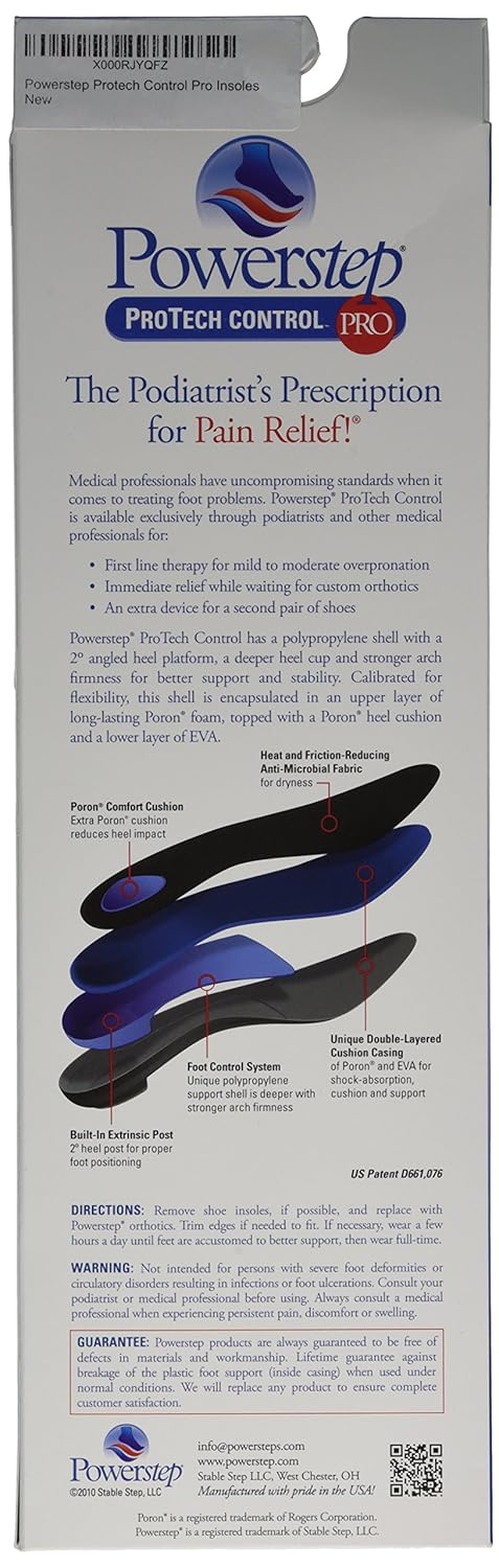 Amazon.com: Powerstep Protech Control Full Length Orth size: D ... Amazon.com: Powerstep Protech Control Full Length Orth size: D ...