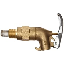 Justrite 08902 Rigid Brass Safety Faucet, 3/4'' NPT Thread