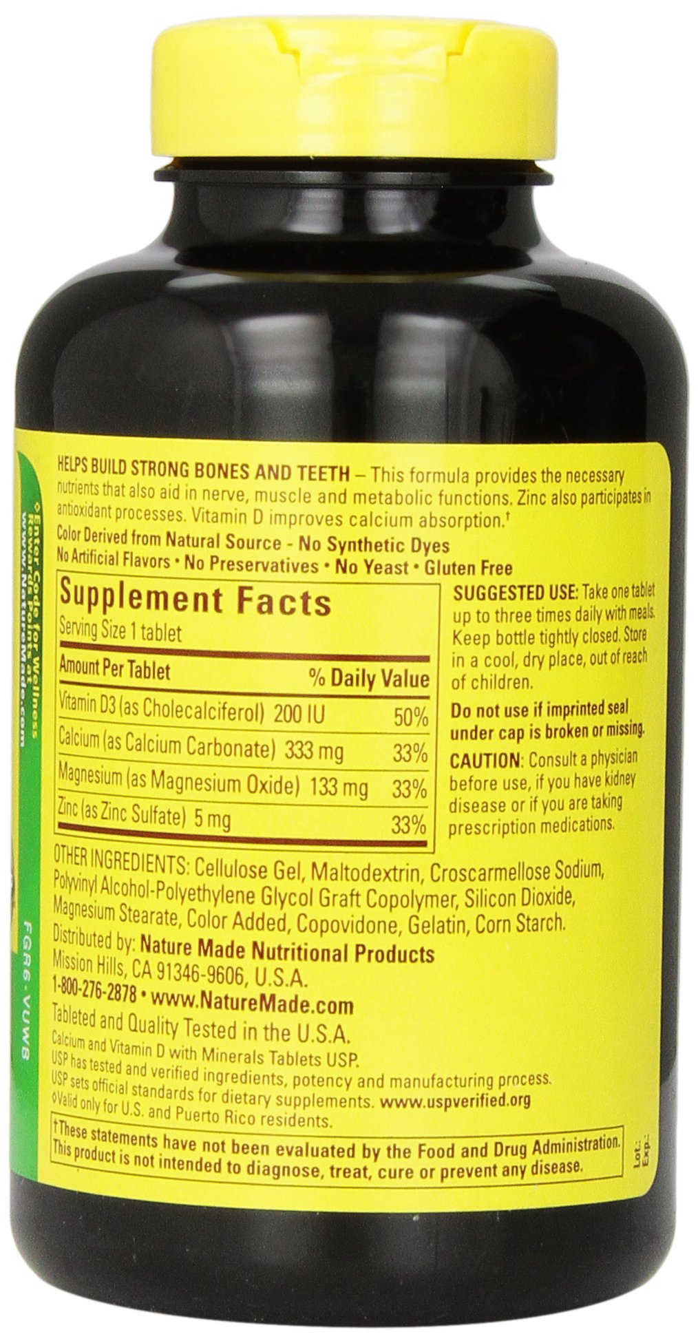 Galleon Nature Made Calcium Magnesium Zinc Tablets With Vitamin D