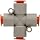 SMC KQ2TW PBT One-Touch Tube Fitting, Cross, Tube OD