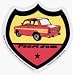 Pearl Jam - Red Car Badge shape - Sticker / Decal