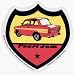 Pearl Jam - Red Car Badge shape - Sticker / Decal