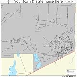 Huge Street & Road Map of Holloman AFB, New Mexico NM - Printed poster size wall atlas of your home