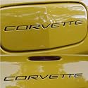C5 CORVETTE 97 98 99 - 01 02 03 04 Front & Rear Bumper Vinyl Inserts Decals Letters - 37 Colors to choose from (Color :: Chrome Mirror Red)