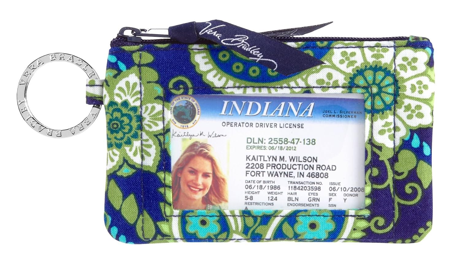 Vera Bradley Zip ID Case in Many Colors