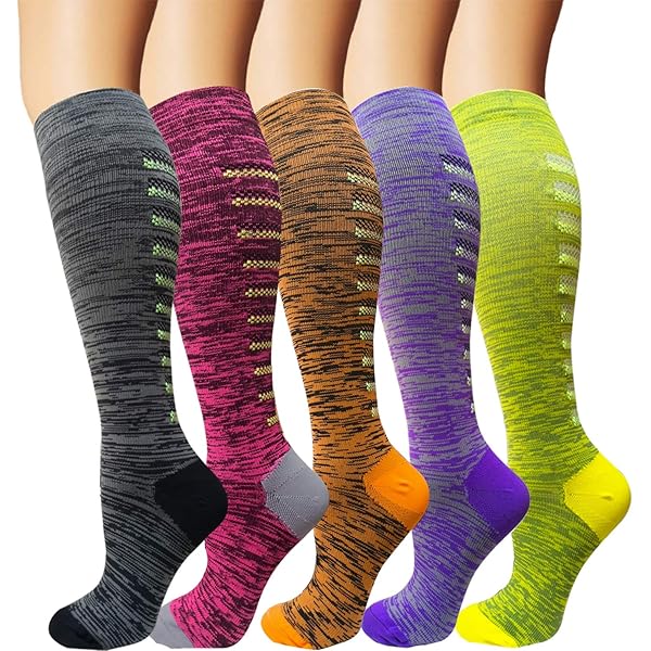 Best Medical Nursing Hiking Travel Flight Socks Running Fitness 3 5 Pairs Compression Socks Women Men Sports Fitness Sports Outdoors