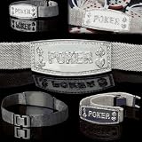 Silver Mesh Non-Engraved Poker Bracelet