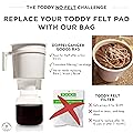 Doppeltree 2-Pack, Large 12in x 12in Organic Cotton Cold Brew Coffee Bag 
