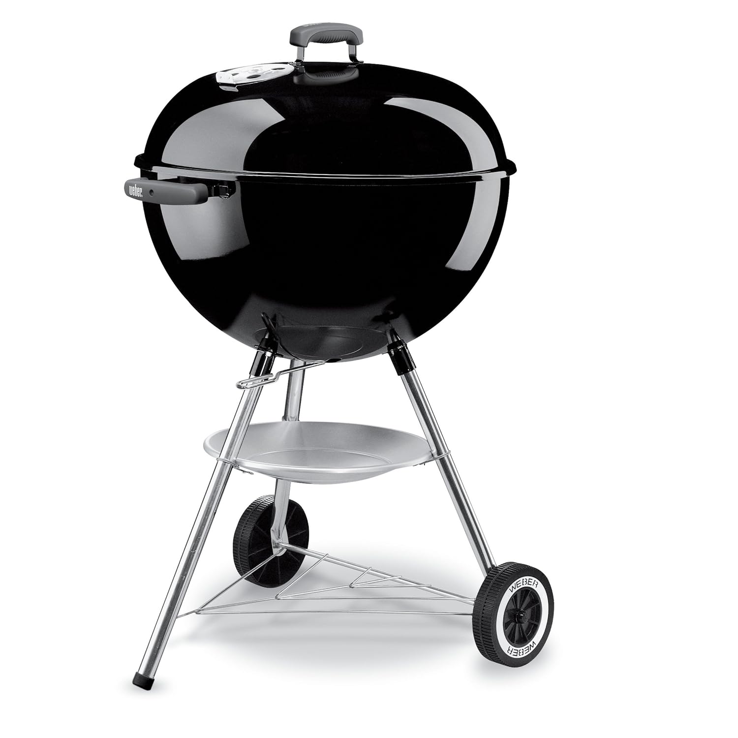 Weber Silver One-Touch 22-Inch Kettle Grill, Black
