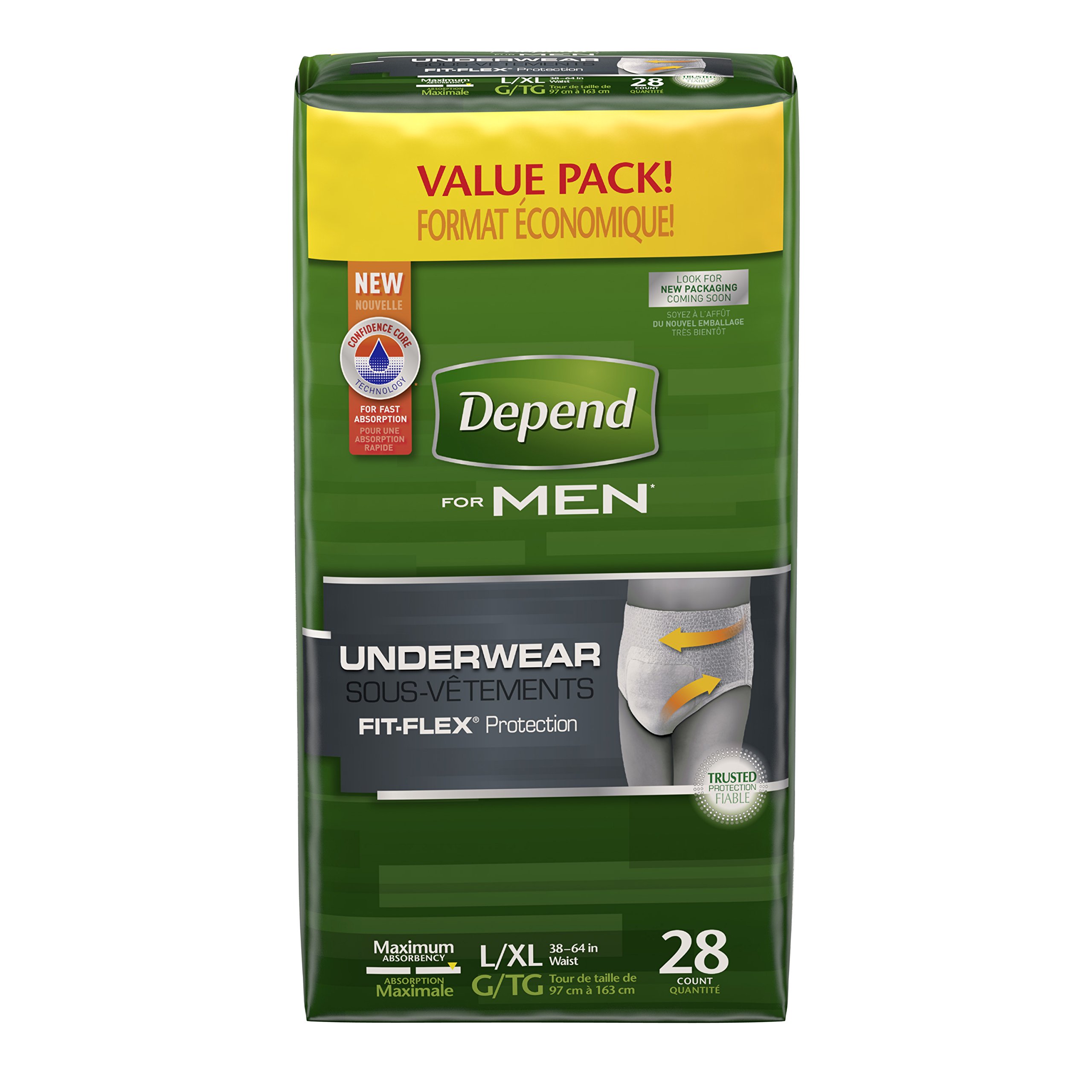 Depend for Men Incontinence Underwear Maximum Absorbency Large/XLarge