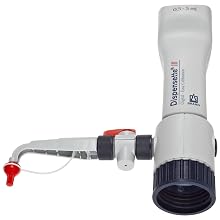 BrandTech Glass Adjustable Volume Dispensette lll Digital Bottletop Dispenser with SafetyPrime Valve